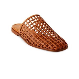 Lafayette 148 New York Yvonne Cage Leather Mule Size 38.5